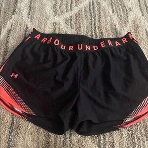 Under Armour Black and Pink Athletic Shorts Performance Design
